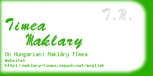 timea maklary business card